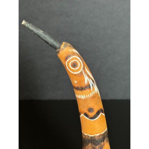 Hand-Carved Gourd Bird Figurine With Intricate Designs - Picture 6 of 14